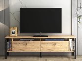 Moodliving TV Meubel Luna - Tv-kast - Tv Lowboard - Tv-tafel - Tv Meubels - Hout en Metaal - Design - Atlantic Pine - 160x30x50 cm