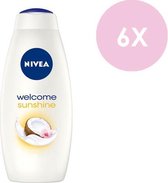 Nivea Welcome Sunshine Badcrème (Voordeelverpakking) - 6 x 750 ml