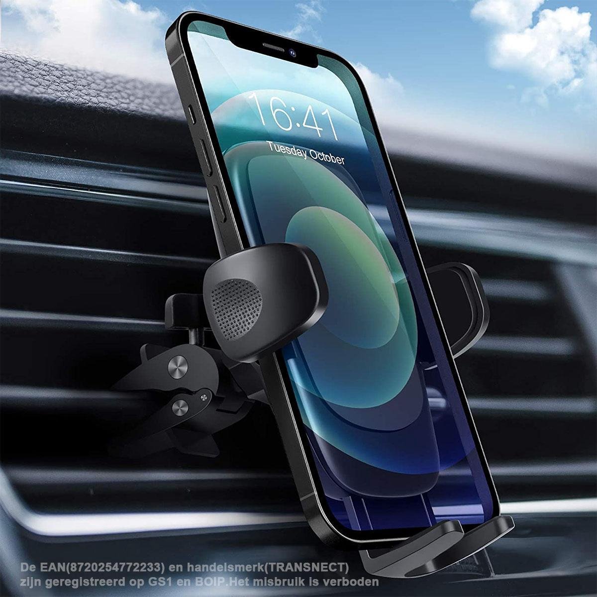 Telefoonhouders Auto Ventilatie - Gsm houder auto - Stevige Clip met Haak - One Button Release - 360° Rotatie - voor 4-7 Inches Phones, Iphone, Sumsung etc.