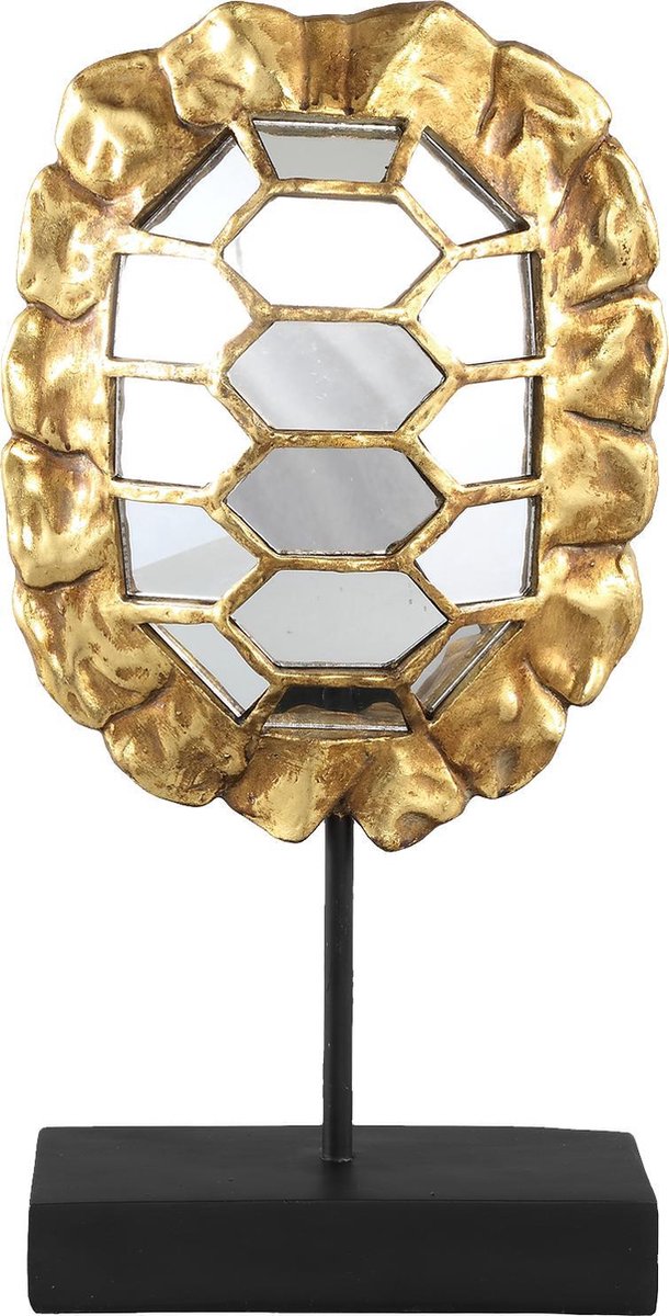 PTMD Jorge Beeld Schildpad Spiegel - 21 x 10 x 43 cm - Poly - Zwart