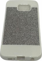 Samsung Galaxy S6 Grijs Gliters back cover Bling TPU hoesje plus Gratis Tempered Glass Screenprotector met Cleaning Set