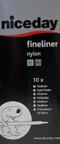 Niceday Nylon Fineliner Groen 0,3 mm 10x