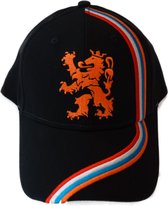 Cap Holland zwart met oranje leeuw en rood-wit-blauwe vlag | WK Voetbal Qatar 2022 | Nederlands elftal pet | Holland souvenir