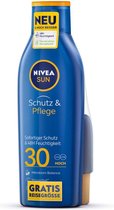 NIVEA SUN Protection & Care Sun Lotion SPF 30 + free travel size (250 ml + 50 ml), nourishing sun protection for 48 hours of hydration, instant effective sun protection