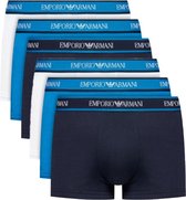 Emporio Armani 6-pack boxershorts trunk - blauw/wit/zwart