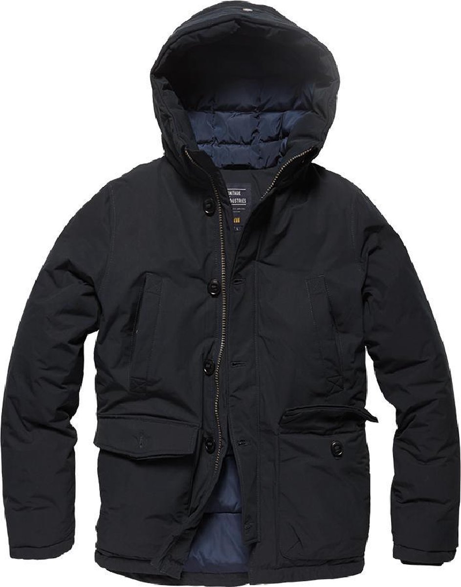 Vintage Industries Hawker Parka Blauw