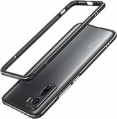 Voor Vivo iQOO 5 & 5 Pro Aluminium schokbestendig beschermend bumperframe (zwart zilver)