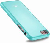 GOOSPERY JELLY CASE voor iPhone 8 & 7 TPU Glitterpoeder Valbestendige beschermhoes aan de achterkant (mintgroen)