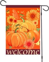 4 STUKS Halloween Garden Flag Holiday Flag Outdoor Decoration (2 Pumpkin)