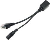 15 STKS POE Split Line Netwerk Camera Power Splitter RJ45 Netwerkpoort Voeding (Zwart)