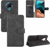 Voor Xiaomi Redmi K30 Pro Effen Kleur Huidgevoel Magnetische Gesp Horizontale Flip Kalfsstructuur PU Lederen Case met Houder & Kaartsleuven & Portemonnee (Zwart)