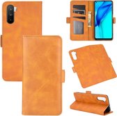 Voor Huawei Mate 40 lite / Maimang 9 Dual-side magnetische gesp Horizontale flip lederen hoes met houder & kaartsleuven & portemonnee (geel)