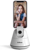 SriHome SH006 360 graden rotatie panoramische kop Bluetooth Auto Face Tracking Object Tracking Holder met telefoonklem voor smartphones, GoPro, DSLR-camera's (wit)