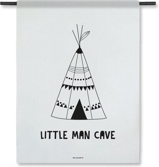 Villa Madelief Wandkleed Little man cave - Muurdecoratie KidsWandkleden - Textielposter - 150x200cm - Wandkleed - Wandtapijt - Wanddecoratie voor thuis - Makkelijk op te hangen - Poster met houten hangers