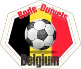 Rode duivels stickers - Belgische vlag etiketten #5 - voetbal stickers - afneembare stickers - 40 mm - 40 st