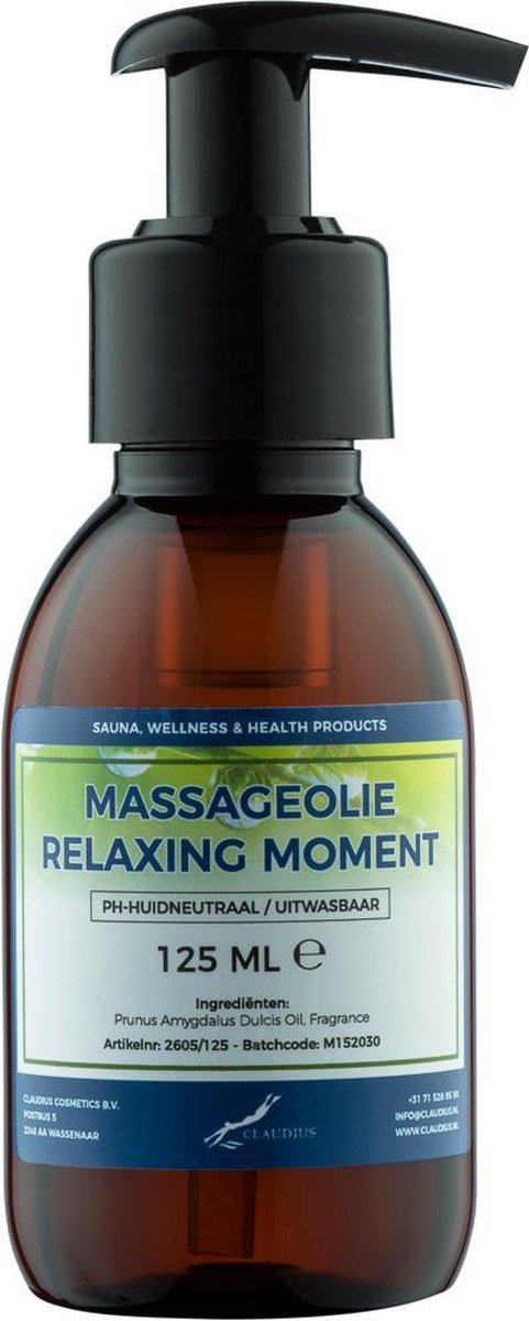 Goedkoopste Massageolie Relaxing Moment 125 ml met pomp - 100 natuurlijk - biologisch en koud geperst