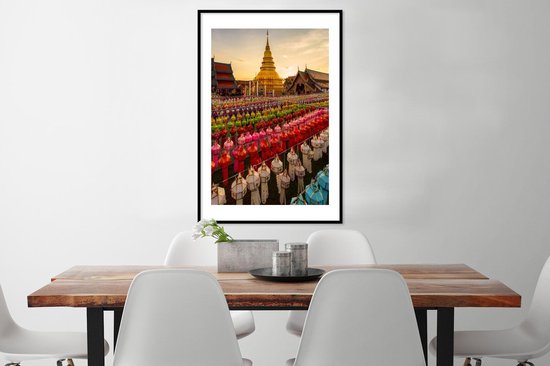 Lampes cadre photo festival noir avec passe partout blanc 60x90