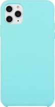 Voor iPhone 11 Pro Max Effen kleur Effen siliconen schokbestendig hoesje (ijsblauw)