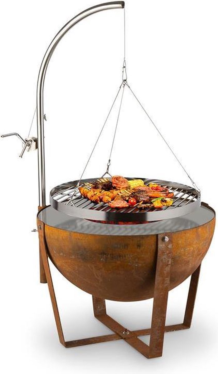 Vuurschaal Antiek Design Blumfeldt Tulpen Vuurschaal – Sfeervolle Terraskachel & Barbecue In één | Met Vonkenrooster En Asbak Vuurkorf Bbq