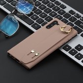 Voor Galaxy Note10 schokbestendige effen kleur TPU-hoes met polsband (kaki)