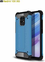 Voor Xiaomi Redmi 10X 5G Magic Armor TPU + pc-combinatiebehuizing (blauw)