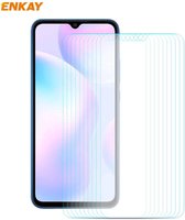Voor Redmi 9 / 9A / 9C 10 STUKS ENKAY Hat-Prince 0.26mm 9H 2.5D gebogen rand gehard glasfilm