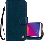 Business Style Oil Wax Texture Horizontal Flip Leather Case voor Huawei Honor 7C / Enjoy 8 / Y7 (2018) / Y7 Prime (2018) / Nova 2 Lite, met houder en kaartsleuven en portemonnee (b
