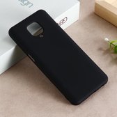 Voor Geschikt voor Xiaomi Redmi Note 9 Pro Max Effen kleur Vloeibare siliconen Volledige dekking Anti-val Mobiele telefoon Beschermhoes (Zwart)