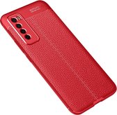 Voor Huawei Nova 7 Litchi Texture TPU schokbestendig hoesje (rood)