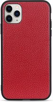 Voor iPhone 11 Litchi Texture lederen opvouwbare beschermhoes (rood)