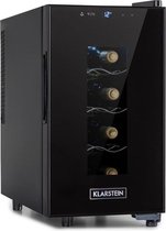 Klarstein Bellevin 8 Uno Wijnkoelkast - 23 Liter - 11-18 °C - LED Verlichting - Touch - Single zone - Zwart