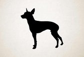 Silhouette hond - Toy Manchester Terrier - XS - 25x25cm - Zwart - wanddecoratie
