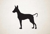 Silhouette hond - Podenco Canario - L - 75x78cm - Zwart - wanddecoratie