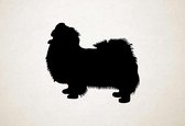 Silhouette hond - Tibetan Spaniel - Tibetaanse Spaniel - S - 45x52cm - Zwart - wanddecoratie
