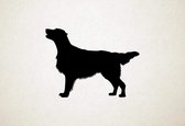 Silhouette hond - Flat-coated Retriever - L - 75x101cm - Zwart - wanddecoratie