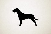 Silhouette hond - Dogo Argentino - L - 75x103cm - Zwart - wanddecoratie