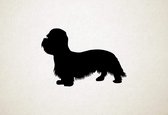 Silhouette hond - Dandie Dinmont Terrier - Dandie Dinmont Terrier - L - 75x109cm - Zwart - wanddecoratie