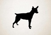 Silhouette hond - Miniature Fox Terrier - Miniatuur Fox Terrier - M - 60x67cm - Zwart - wanddecoratie