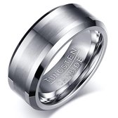 Wolfraam Ring Heren Zilver kleurig - Zeer Zwaar - Tungsten Carbide Ringen Heren Dames - Cadeau voor Man - Mannen Cadeautjes
