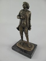 Bronzen beeld - Mozart - Gedetailleerd sculptuur - 22 cm hoog