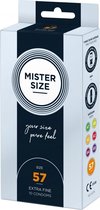 Mister Size - MISTER.SIZE 57 mm Condooms 10 stuks - Glijmiddel - Condooms - Vibrator - Penis - Buttplug - Sexy - Tril ei - Erotische - Man - Vrouw - Heren - Dames