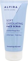 Alvira gezichtsscrub - Soft Exfoliating - Face Scrub - Visage Doux - All skin types - Skincare - Make up verwijderaar - Blauw