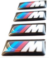 M logo stickers tbv BMW - badges - embleem - velgen - stuur - interieur - accessoire – lijkt op 36112228660 after market