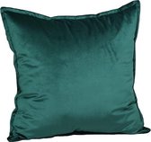 Kussenhoes Luxury Velvet - Groen - Kussenhoes - 45x45 cm - Sierkussen - Polyester - Fluweel