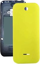 Effen kleur kunststof batterij achtercover voor Nokia 225 (geel)