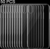 50 STKS 0.75mm TPU Ultradunne transparante hoes voor iPhone XS Max