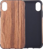 Padauk Wood Texture TPU Case voor iPhone XS Max