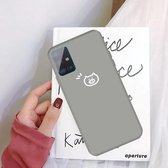 Voor Galaxy A51 Little Pig Pattern Frosted TPU beschermhoes (grijs)