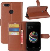 Let op type!! Xiaomi Mi 5 X / A1 Litchi Texture horizontale Flip lederen draagtas met houder & kaartsleuven & Wallet(Red)