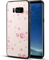Voor Galaxy S8 + / G955 TPU + PC Peach Flower Printed Pattern Surface Protective Back Case